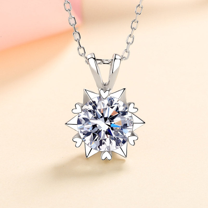 Real Moissanite Pendant Necklace