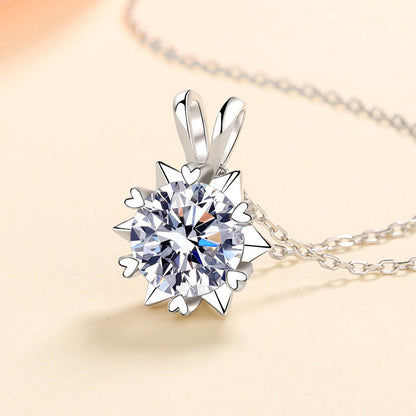 Real Moissanite Pendant Necklace