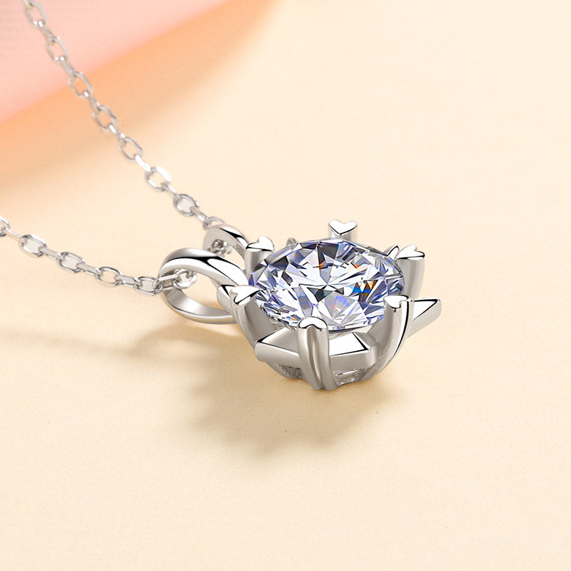 Real Moissanite Pendant Necklace