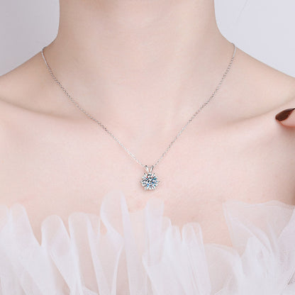 Real Moissanite Pendant Necklace