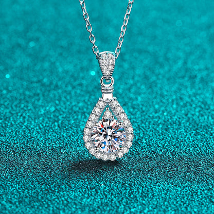 Moissanite Pendant Necklaces For Women White Gold