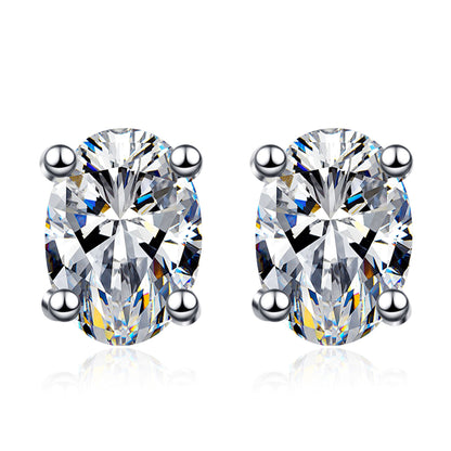 Real Moissanite Stud Earrings