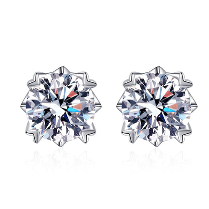 D Color Moissanite Stud Earrings