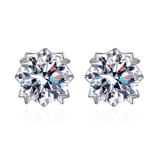 D Color Moissanite Stud Earrings