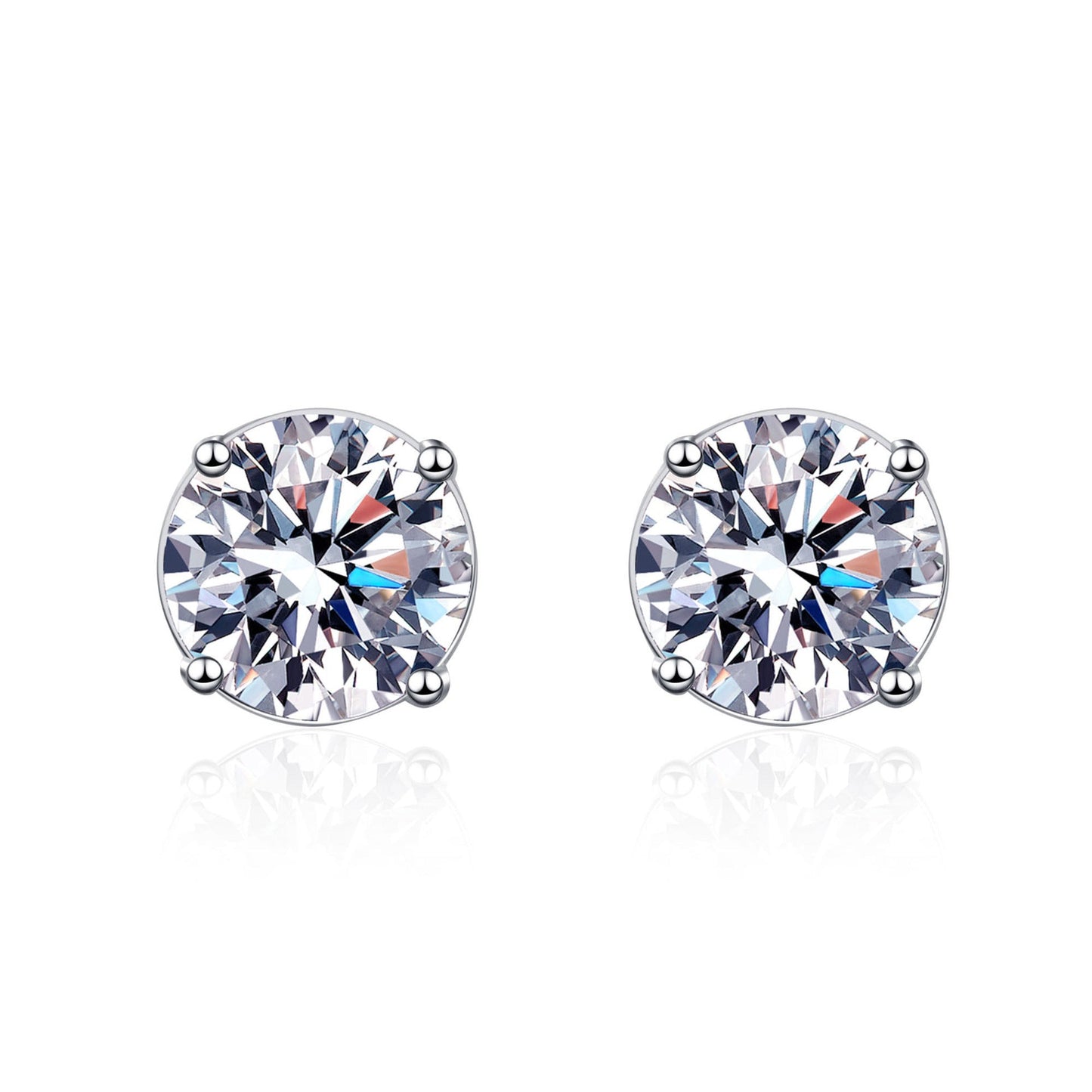 Moissanite Stud Earrings For Women Sparkling Wedding Jewelry