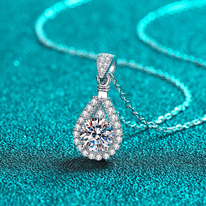 Moissanite Pendant Necklaces For Women White Gold