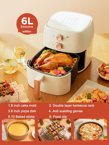 Electric Air Fryer 6L Smart Automatic Household