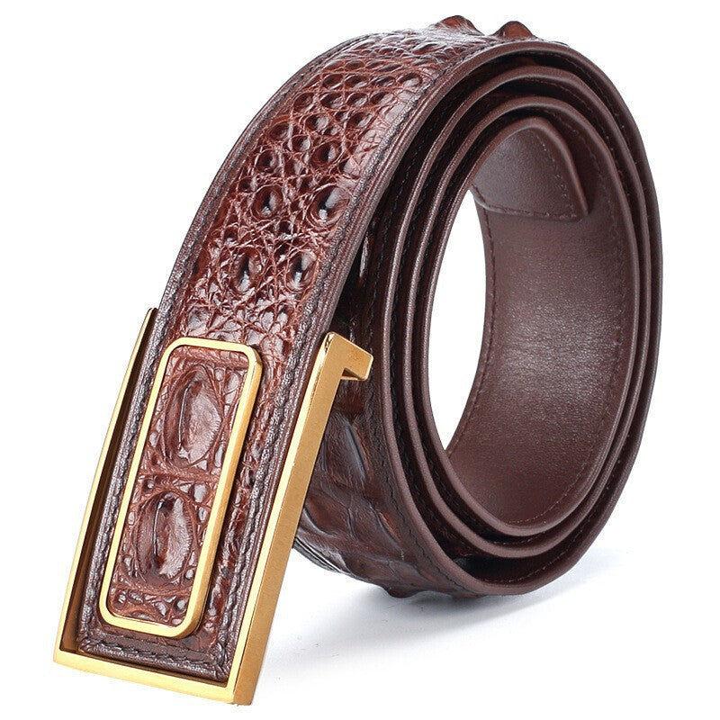 🔥Hot Sale 50% OFF🔥Genuine Crocodile Backbone Skin Leather Belt