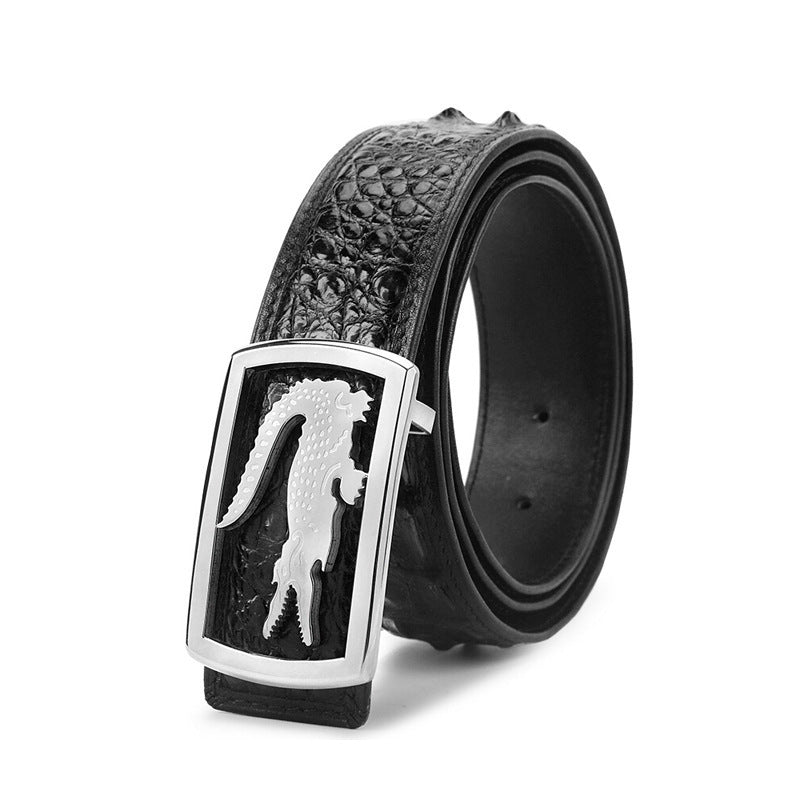 🔥Hot Sale 50% OFF🔥Genuine Crocodile Backbone Skin Leather Belt