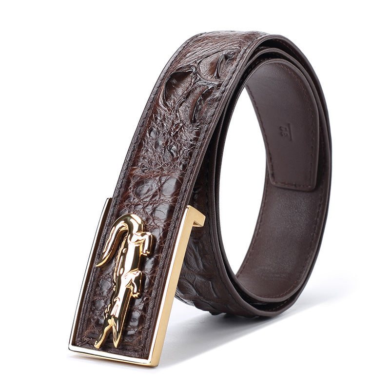 🔥Hot Sale 50% OFF🔥Genuine Crocodile Backbone Skin Leather Belt