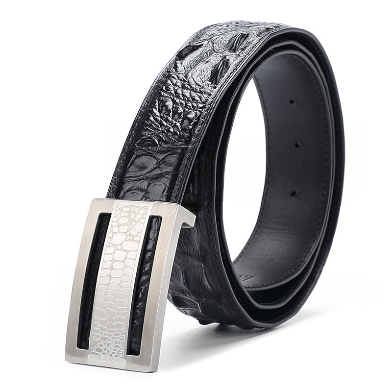 🔥Hot Sale 50% OFF🔥Genuine Crocodile Backbone Skin Leather Belt