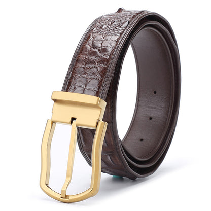 🔥Hot Sale 50% OFF🔥Genuine Crocodile Backbone Skin Leather Belt