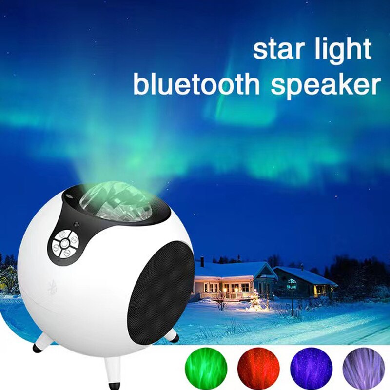 Led Star Galaxy Night Light Bluetooth Dual Speaker