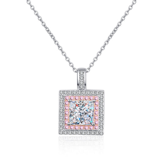 Moissanite Sterling Silver Chain Necklace