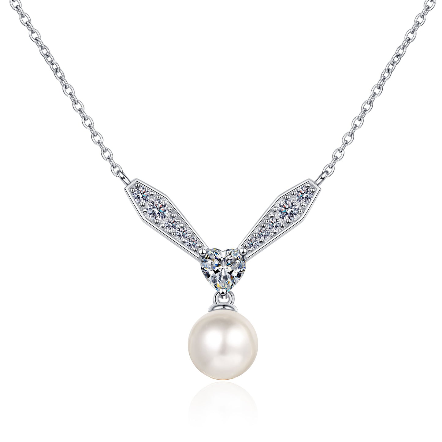 Brilliant-cut Diamand and Sweet Water Pearl Necklace