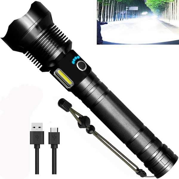 ✨LAST DAY SALE 49% OFF✨ LED Rechargeable Tactical Laser Flashlight 90000 High Lumens