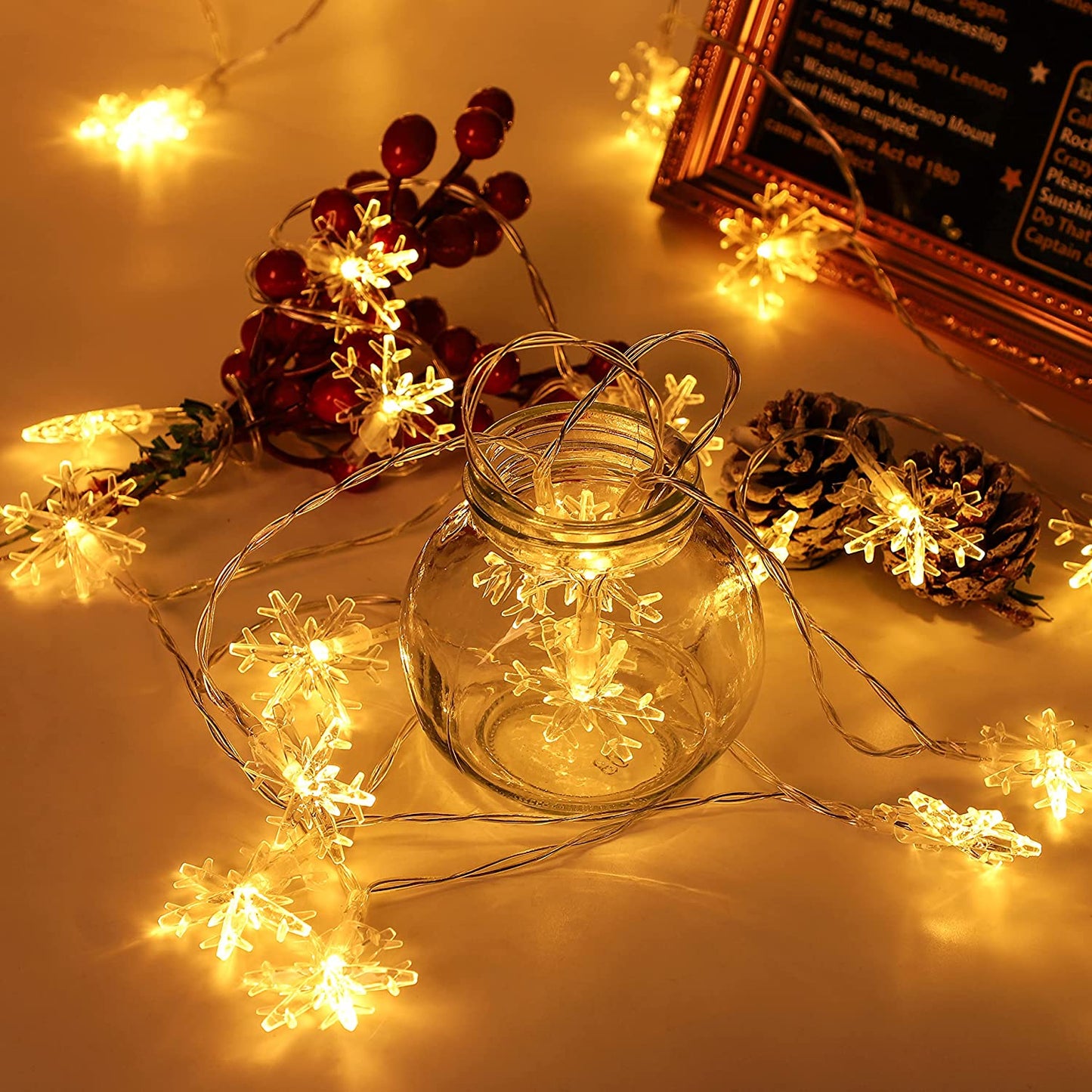 Christmas Snowflake String Lights