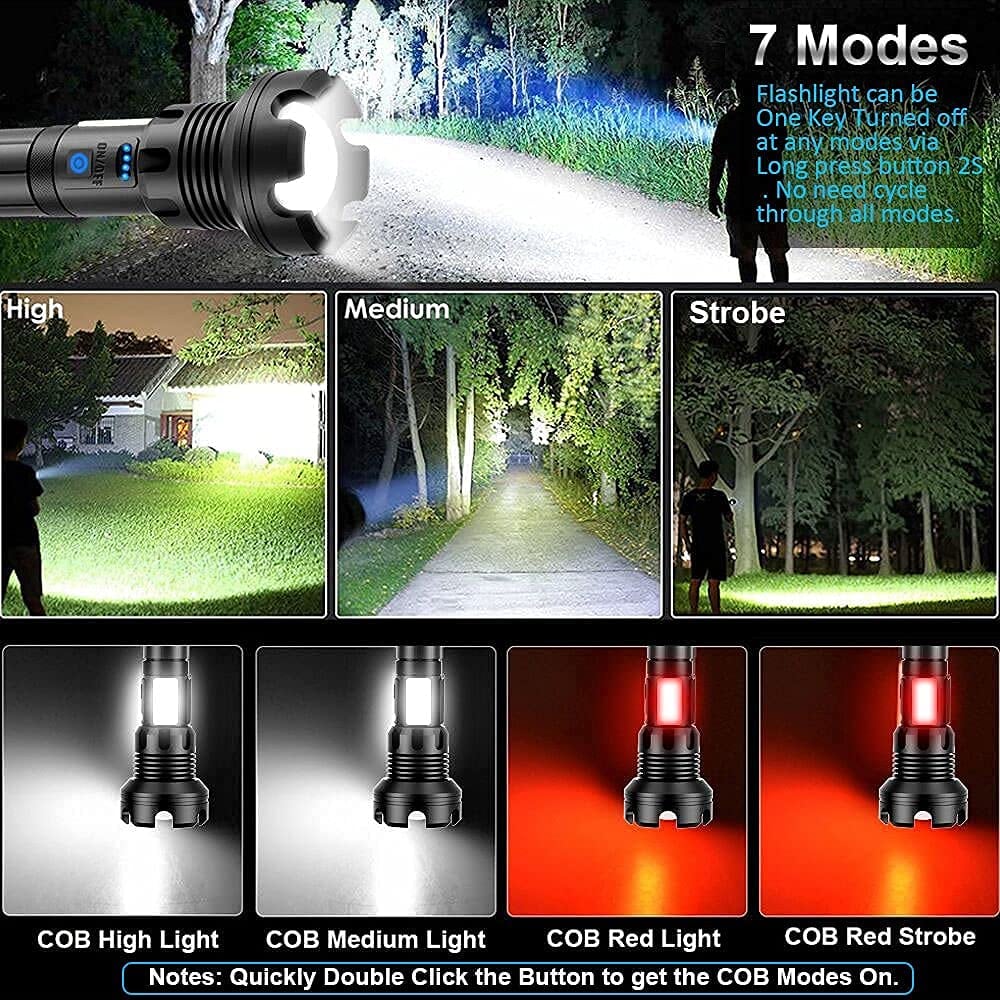 ✨LAST DAY SALE 49% OFF✨ LED Rechargeable Tactical Laser Flashlight 90000 High Lumens