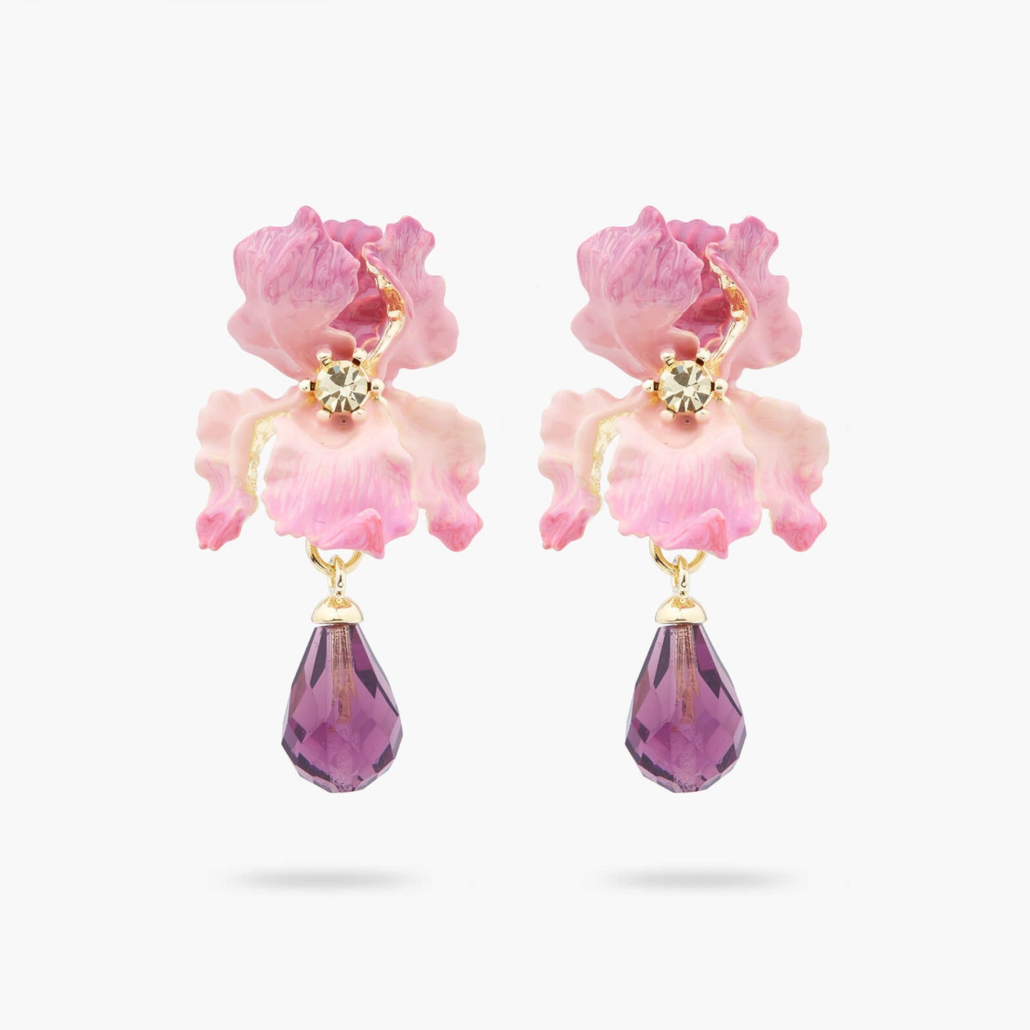 Bearded Iris clip-on earrings