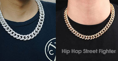 11mm Moissanite Miami Cuban Link Chain in S925 Silver